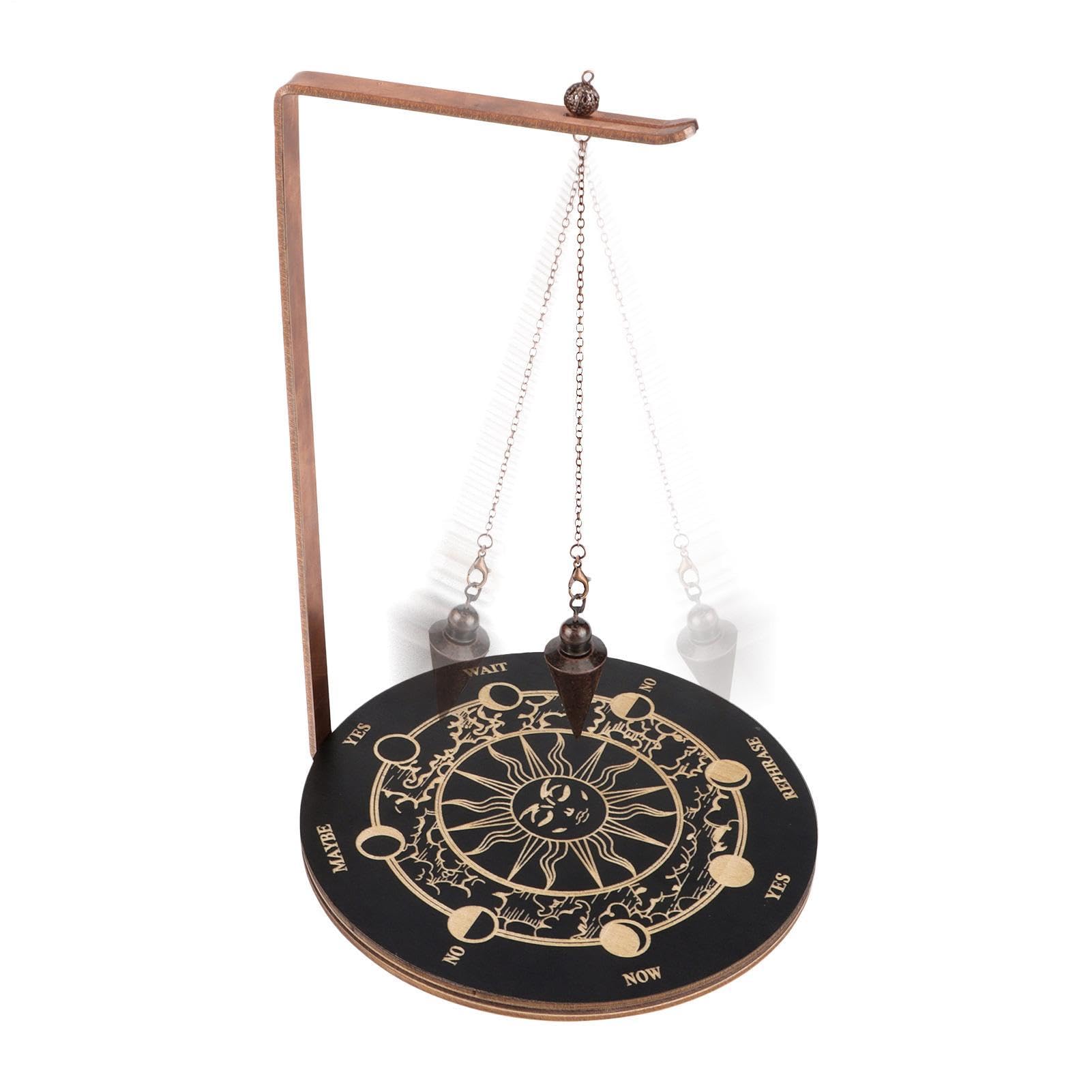 Generisch Kristallregal aus Holz – Pendelständer, Ornamenthalter | dekorativer Aufbewahrungsorganisator aus Stein und Felsen | Meditations-Wahrsagerei-Kristall-Pendel-Vitrine für Altar-Tischde