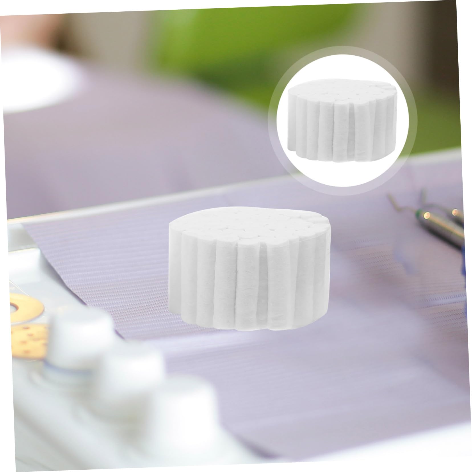 Cabilock Tamponi Odontoiatrici in Cotone Bianco 5 Pezzi, Assorbenti e Flessibili per Uso Dentale e Forniture Orali, Mantengono la Forma per Pulizia Manuale