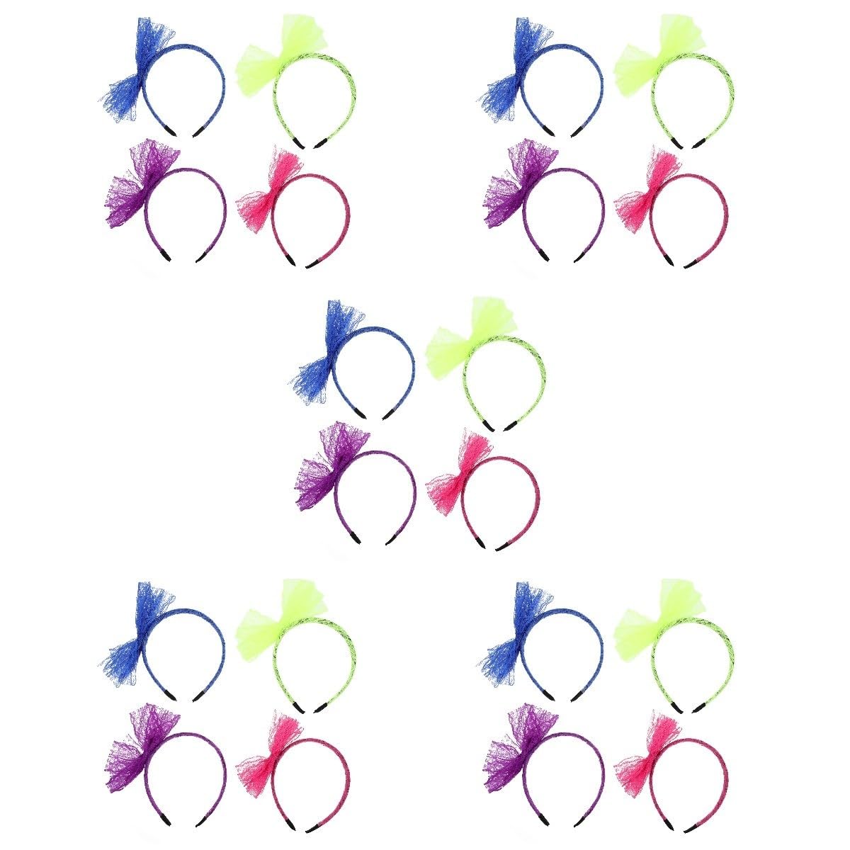 SEWACC 20 Piezas Diadema Femenina Lazo Grande de Tela para Mujer, Diseño Adorable y Ajuste Seguro Adecuado para Fiestas y Actuaciones