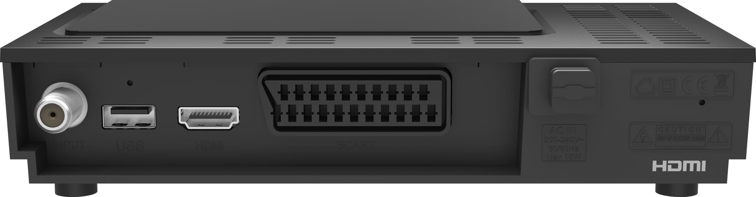Megasat HD 601 V5 – HD Sat-Receiver, HDMI, SCART – Schwarz | Für alle frei empfangbaren Sender, USB-Mediaplayer, Display