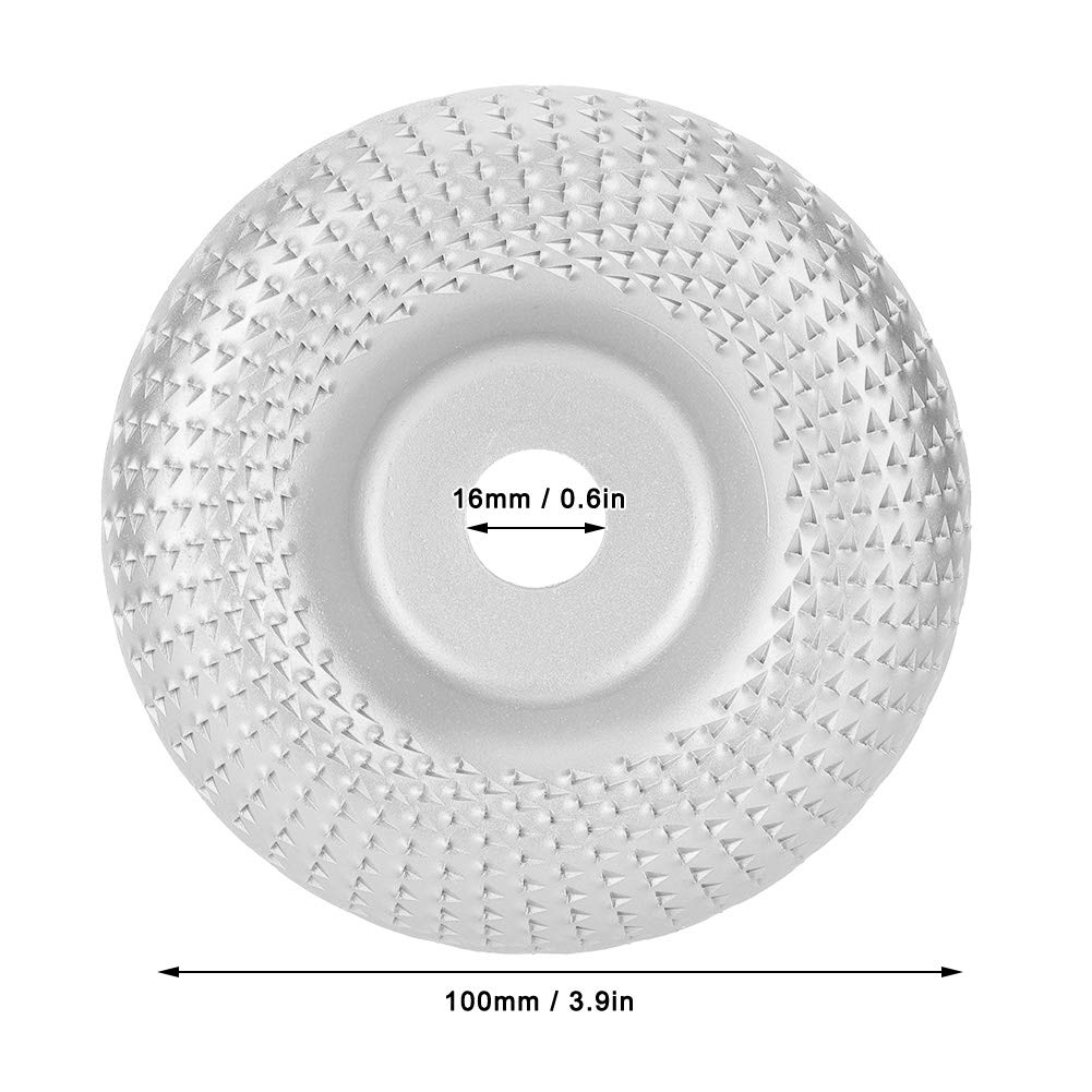 Extreme Shaping Disc, Steel Woodw Grinding Wheel Power Angle Grinder Attachment Discs Tool Accessories Hardware PartsSilver Curved Root G E1 532 Accessory with for Wood Concrete