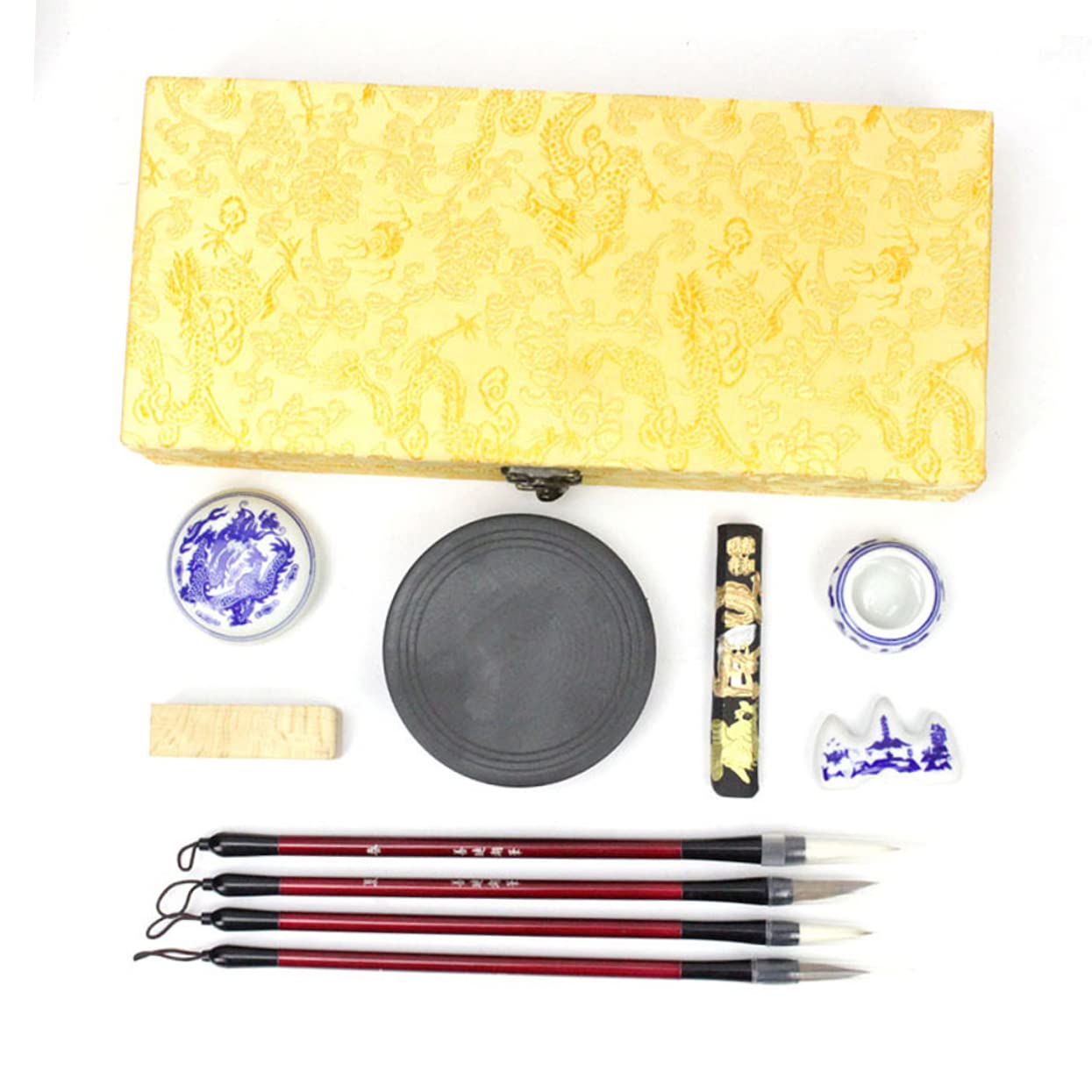 Tesori Cinesi Per Scrittura Pennello Calligrafico Inchiostro in Bastoncino Carta Per Inchiostro Accessori Per Scrittura Forniture Per Calligrafia