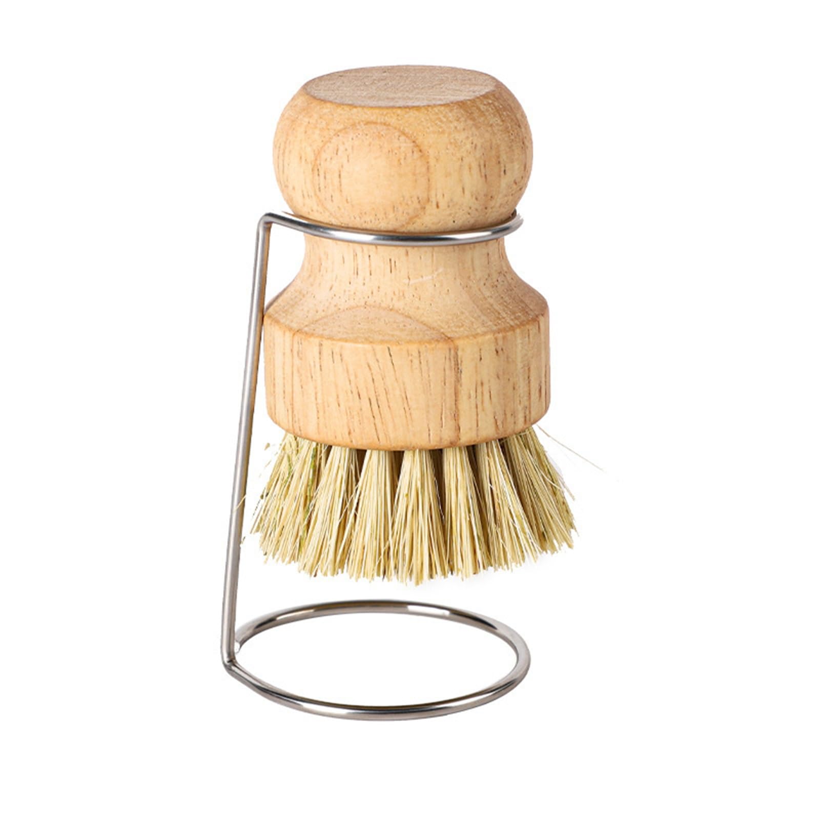 Cepillo para Ollas de Cocina Cepillo de Limpieza Cocina con Mango Corto Madera Maciza para Fregaderos y Encimeras de Cocina