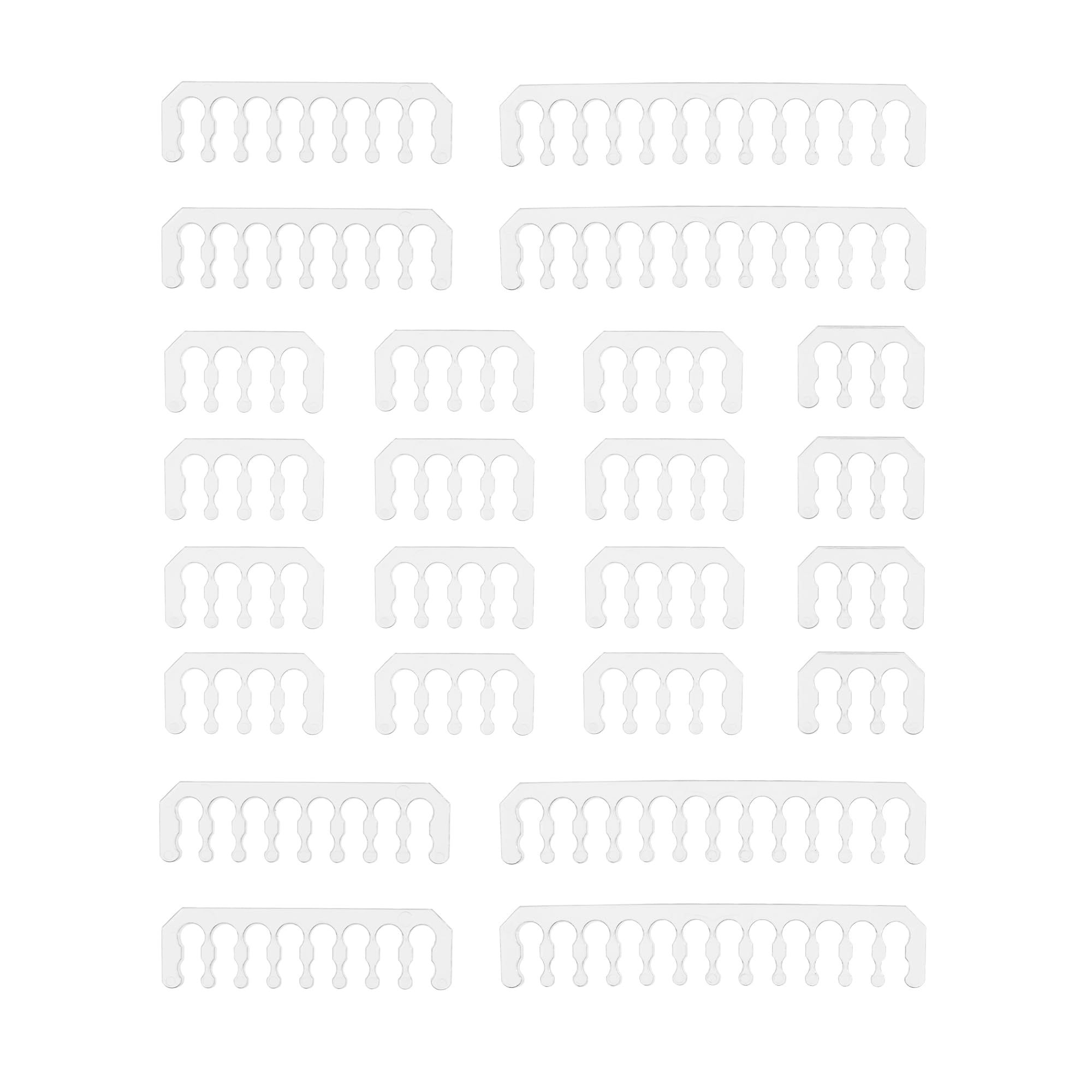 FormulaMod Cable Comb Kit for Power Cable,Sleeve Management Tools Wire Organizer Comb Includes 4x24 P+4x16P+12x8P+4x6P Computer Case Water Cooling Cable Organizer(Clear)