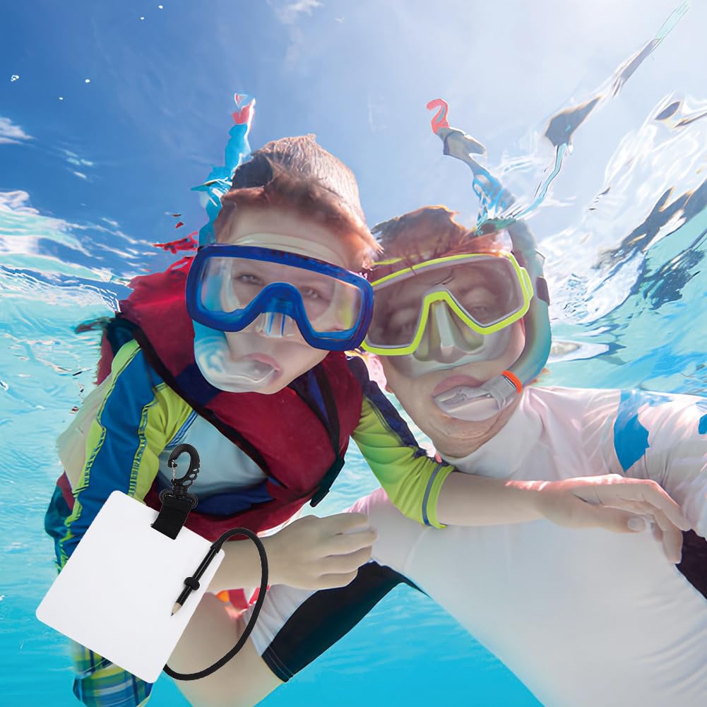 Tiiyee Lavagnetta Subacquea, Ardesia Per Scrittura Subacquea Taccuino Con Gomma Lavagna Clip Girevole Matita Appunti Regolabile Immersione Quaderno Immersioni Pannelli Adatto Sport Acquatici