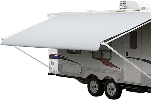 Miniatura 9 de Shade Pro RV Tela de repuesto para toldo Vinilo duradero de grado premium 16' [tela de 15' 2"], toldo para cámper azul grisáceo en degradé