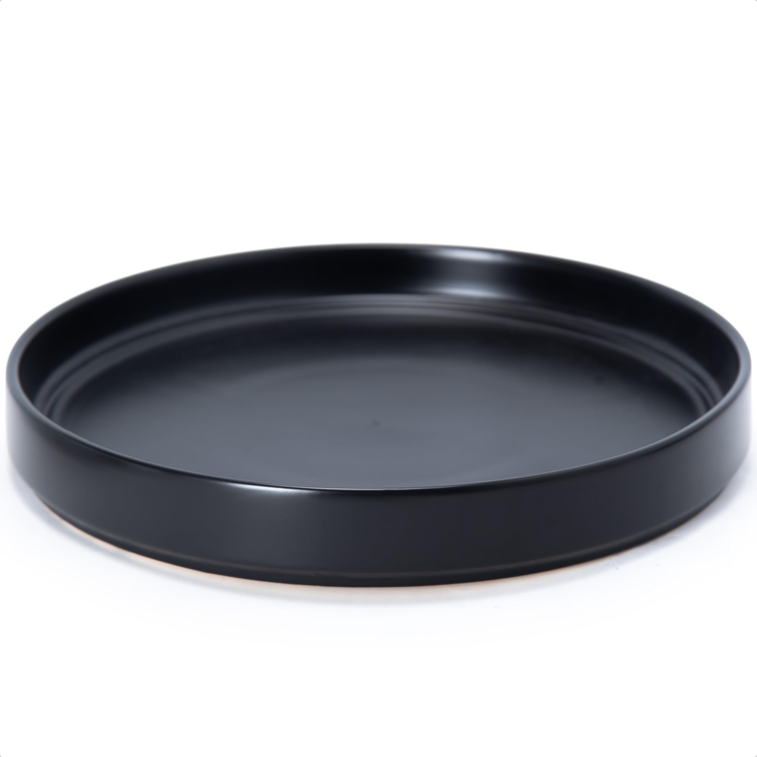 Black Ceramic Plant Saucer - Drainage Tray -29
