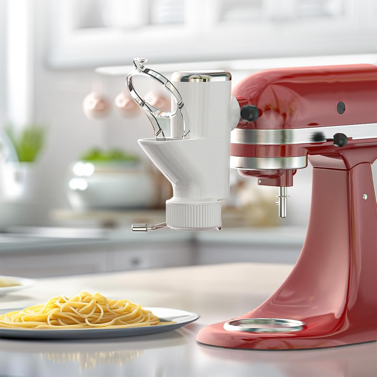 Machine à pâtes de cuisine pour économiser de l'espace avec 7 plaques interchangeables pour faire rapidement des nouilles avec plaques interchangeables