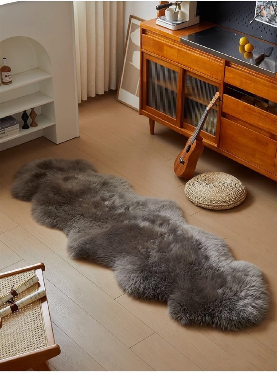 Amazon | ムートンラグ 天然ムートン100% ムートン