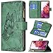 Produktbild Hancda Hülle für Samsung Galaxy S20 FE (6.5 Zoll), Handyhülle Tasche Leder Case mit Kartenfach Geldfach Geldbörse Brieftasche Schmetterling Klappbar Magnet Flip Handytasche für Galaxy S20 FE,Grün
