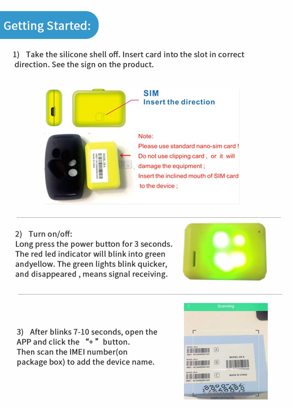 SagaSave Collare GPS Tracker ricaricabile per animali domestici, impermeabile Callback USB Charging Tracking Alarm Smart Anti-Lost Location Device per animali domestici