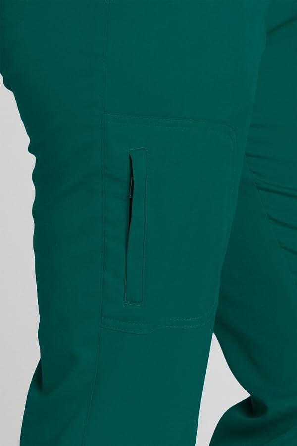 BARCO Grey s Anatomy Classic Mia Scrub Pant for Women Hunter Green, 6-Pocket Low-Rise Straight Leg Bottoms with Natural Stretch, Soil Release Fabric, and Super-Soft Finish Medium, Petite Fit by BARCO - Used condition - Image 5