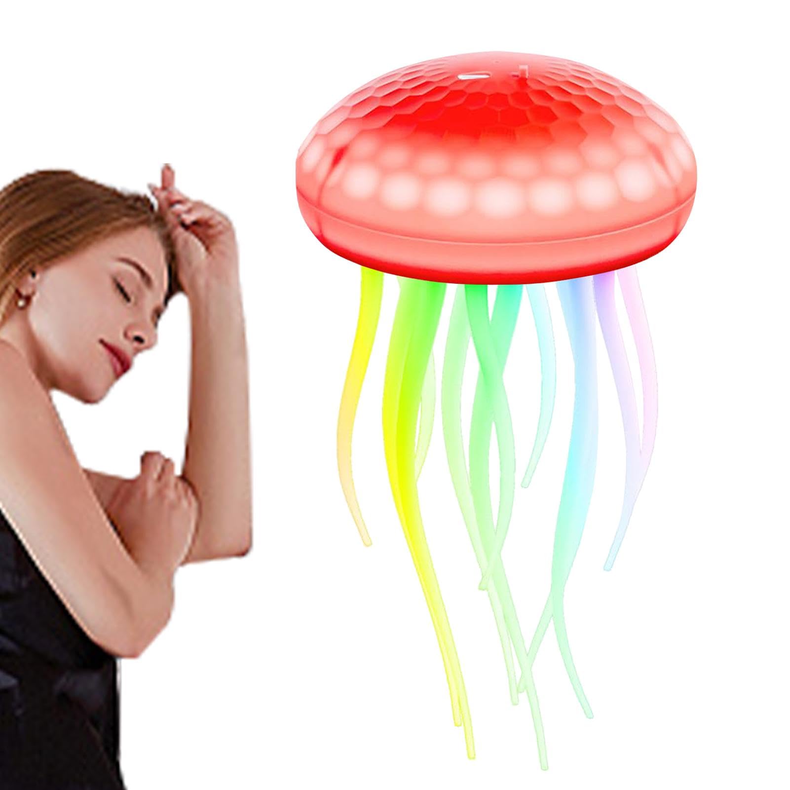Luce notturna a LED con, lampada con Lampada ad attivazione vocale | Lampada da comodino ricaricabile da 1000 mAh, luce notturna portatile a LED RGB con medusa per soggiorno, scrivania da