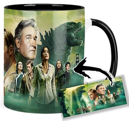 Bild: Monarch Legacy Of Monsters Kurt Russell Wyatt Anna Sawai Godzilla Tasse Innen & Henkel Schwarz Keramikbecher Mug f�r 14,99 EUR bei amazon.de
