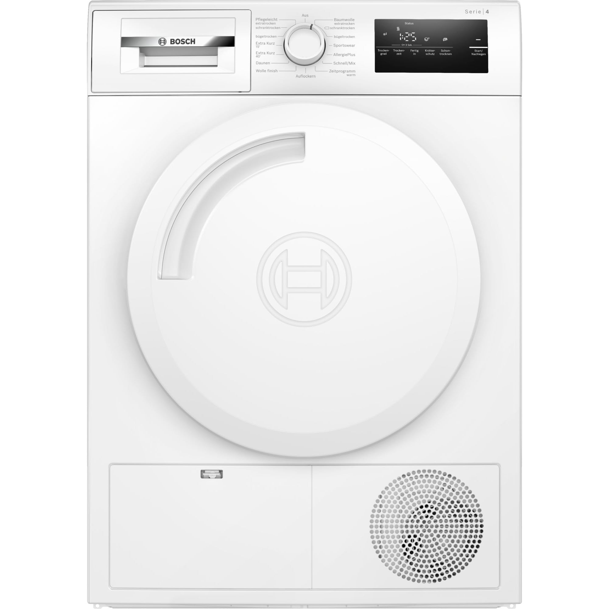 Bosch WTN83203 Serie 4 Asciugatrice a condensazione 8 kg Auto Dry: asciugatura ottimale, design antivibrazione: maggiore stabilità, velocità record, sistema di asciugatura sensibile
