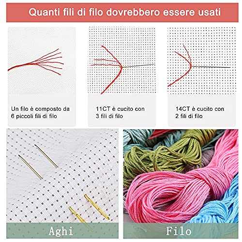 Kruissteek borduren DIY telpatroon set diy voorgedrukt kruissteek patroon borduren borduurpakket ambachtelijk cadeau… - Afbeelding 6