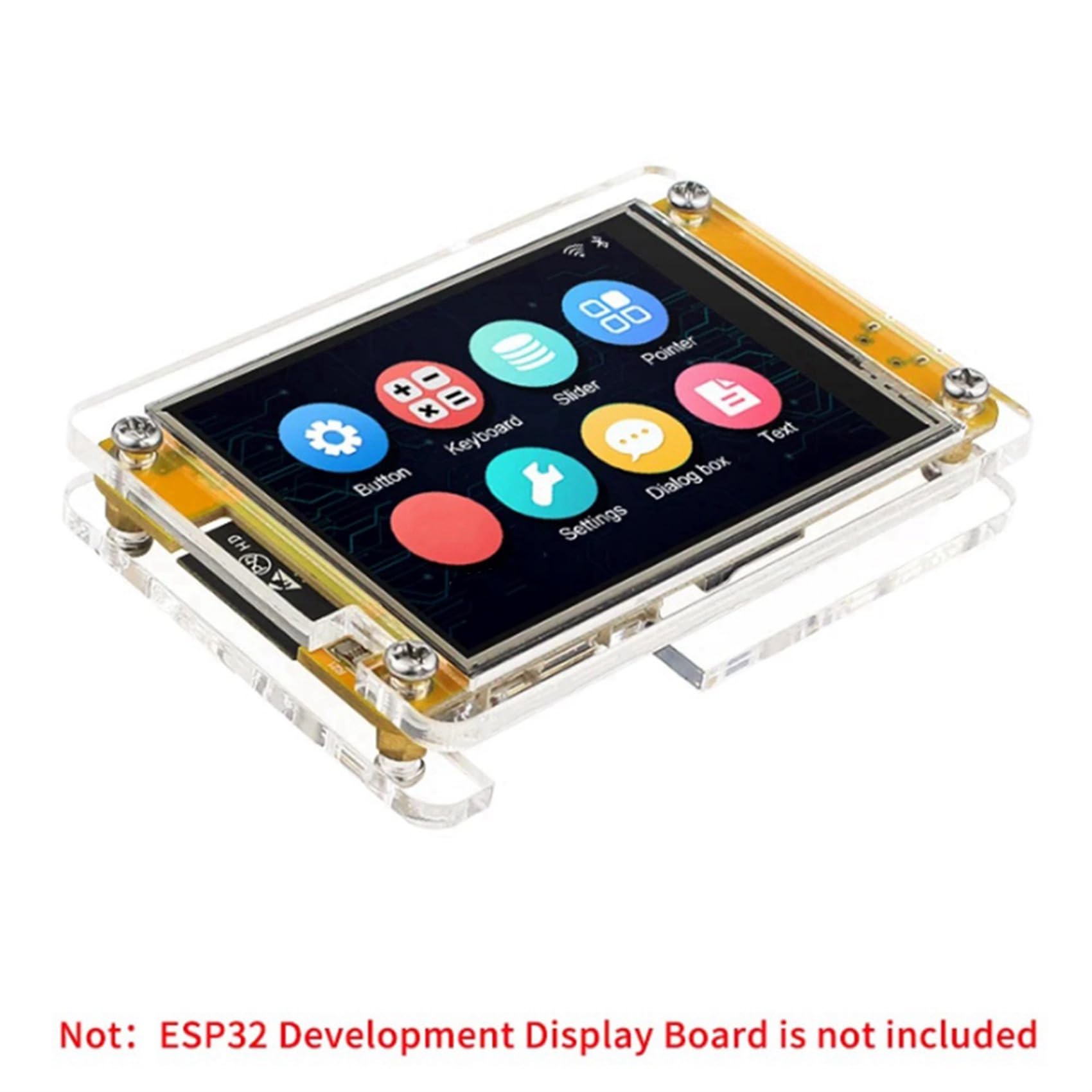 20X Carcasa AcríLica para Pantalla de 2,8 Pulgadas, Placa de Desarrollo, MóDulo LCD TFT con Carcasa Protectora TáCtil