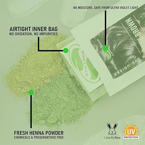 Miniatura 5 de Tintura de henna para cabello y barba 100  natural y libre de químicos The Henna Guys Paquete de 1 Café Oscuro