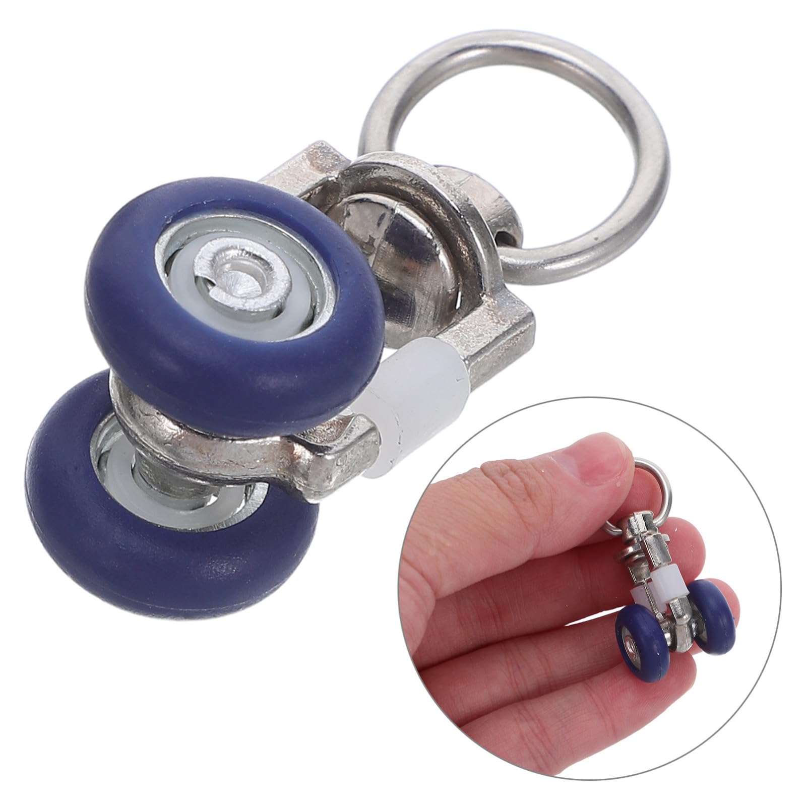 20 Rulli Scorrevoli per Tende in Acciaio Inossidabile e Plastica, Ruote per Binari Tende da Soffitto, Accessori Resistenti per Tessuti Pesanti e Uso Interno ed Esterno