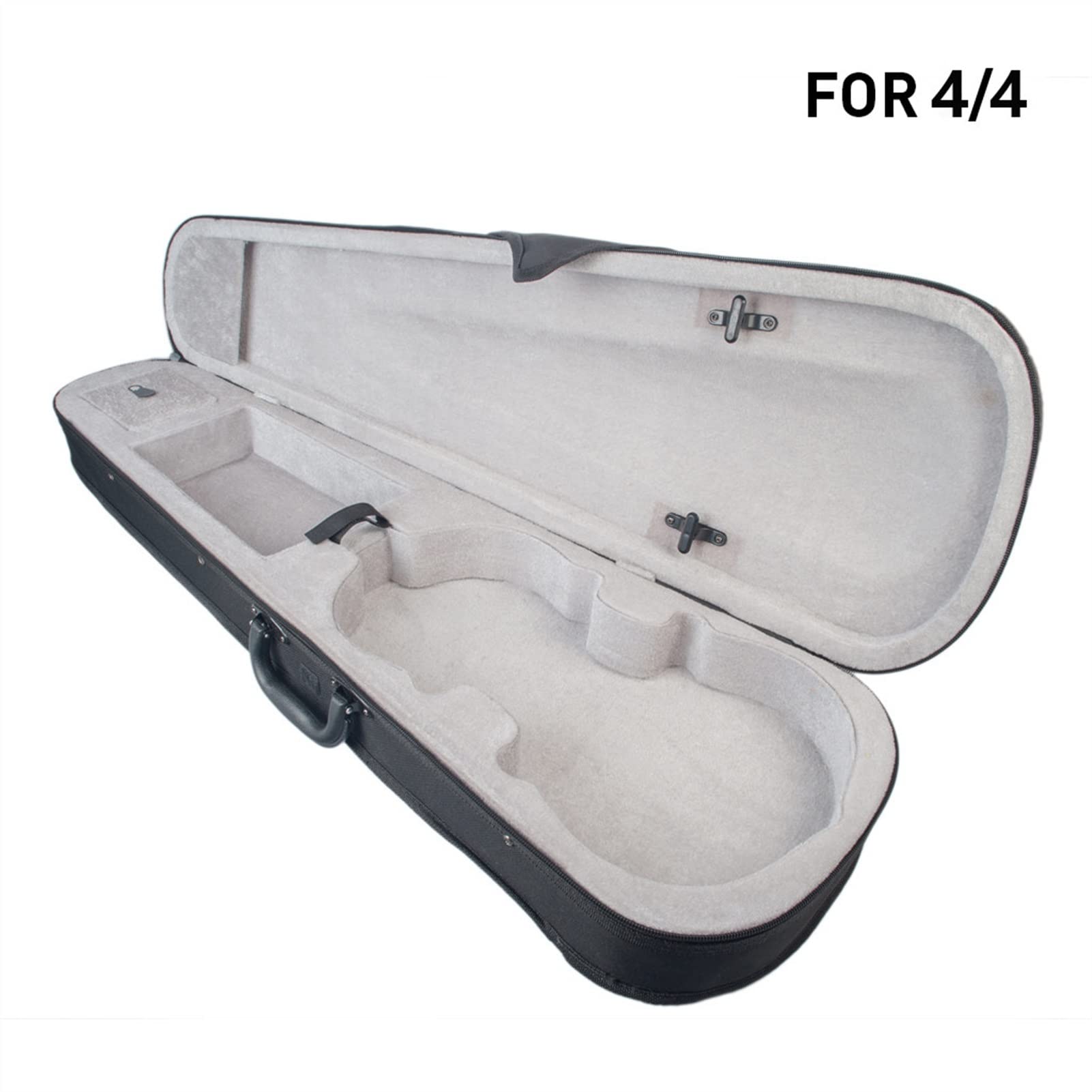 Estuche para violín Caja De Violín De Lona Fluff De Plata Dentro De 1/8 1/4 1/2 3/4 4/4 Caso Duro Portátil Protege El Violín (Color : 4/4)