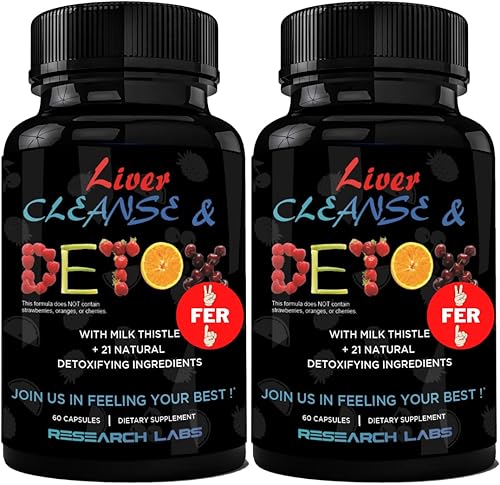 Miniatura 9 de Research Labs Limpieza y apoyo de desintoxicación hepática prémium recomendada por médicos con cardo mariano, remolacha, diente de león. 23 hierbas