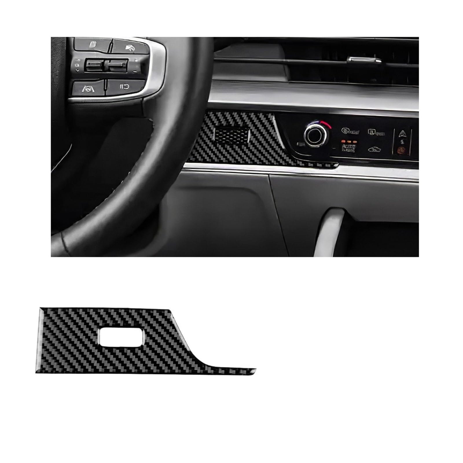 Car Interior for Kia for Sportage 2022-2025 LHD RHD Car Center Console Side Outlet Panel Soft Carbon Fiber Sticker