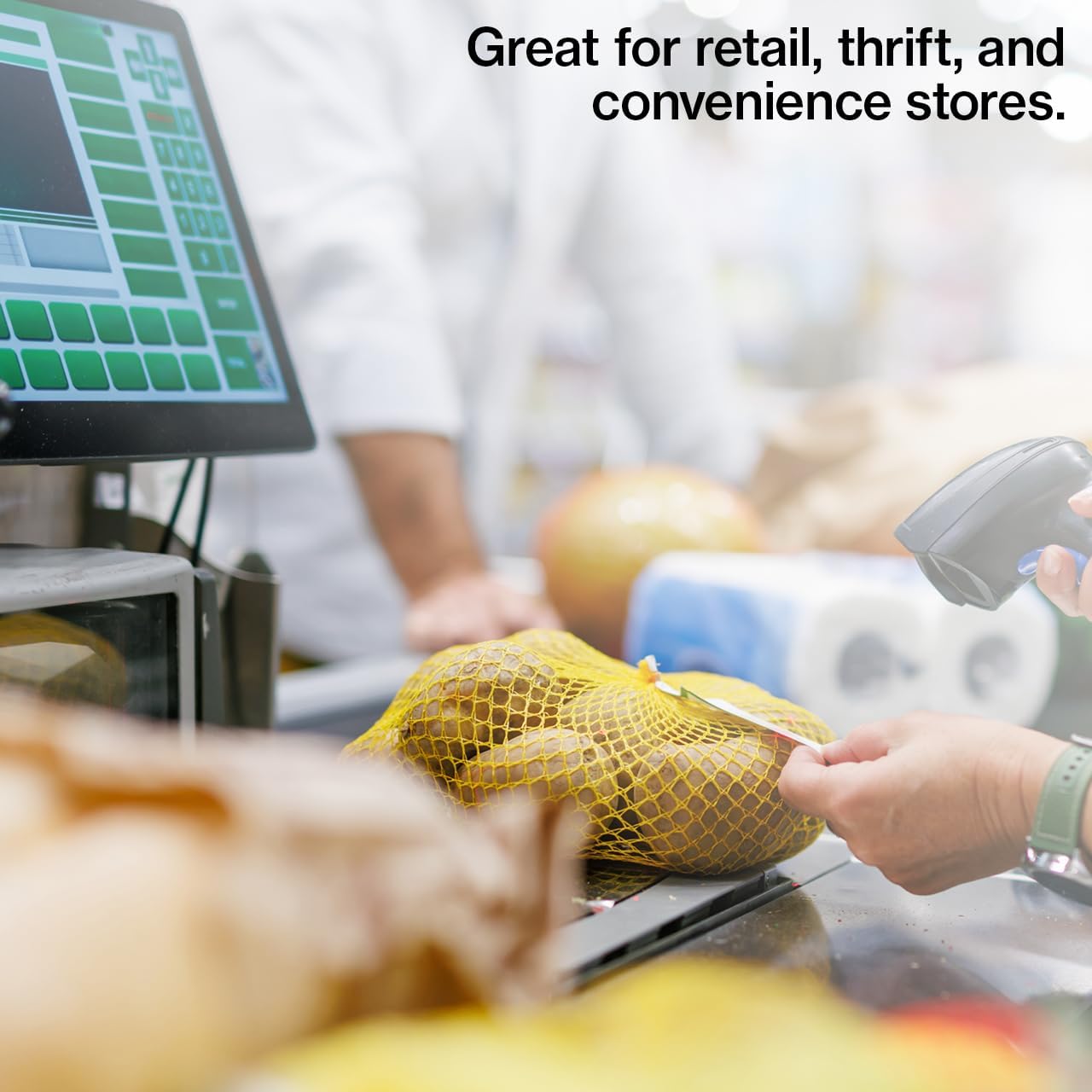 SSWBasics Large White Plastic T-Shirt Shopping Bags (Case of 500) - 18" x 8" x 30” - Perfect for Restaurant, Retail, Grocery, Takeout - Made of High Density Polyethylene Plastic (HDPE) - Image 4