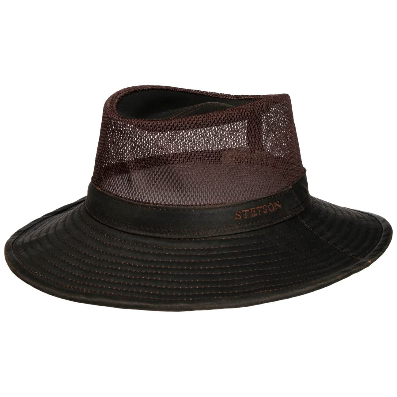 Stetson Sombrero de Tela Vented Crown Hombre - Sol Verano Safari Primavera/Verano