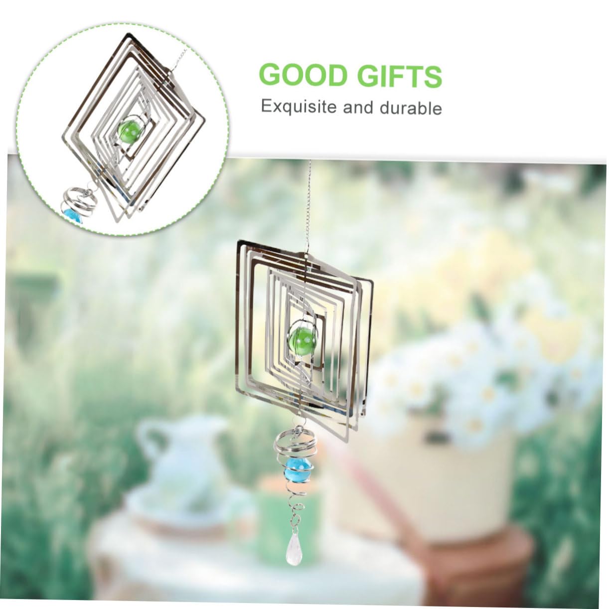 Toyvian Cloches Éoliennes Métal Pliable Et Rotatif Décoration Créative Pour Maison Et Jardin Éolien