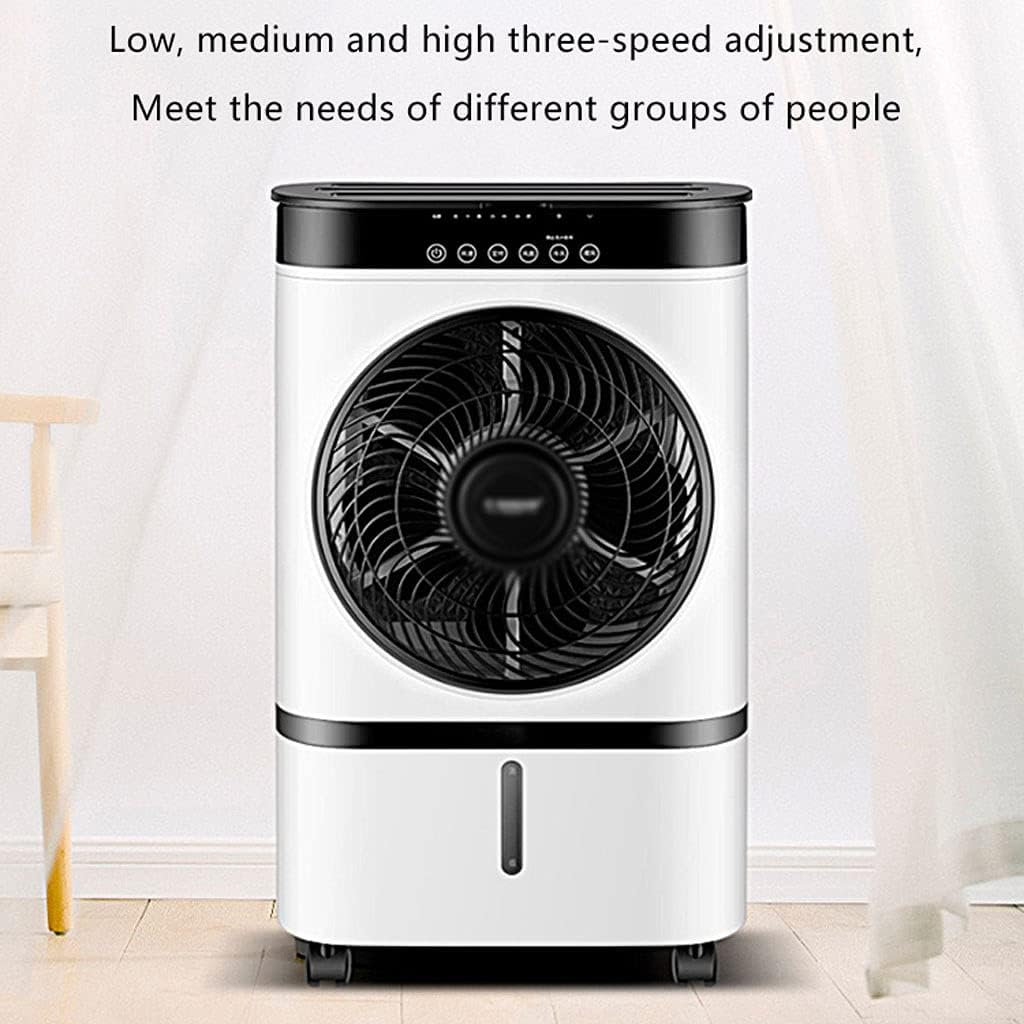 Portable Air Conditioner Fan 65W/125W Personal Air Cooler Mini Air Conditioner with 10 Ice Bags and Remote Control 12H Timing 7L Water Tank for Home Bedroom Office (with Transformer Small)