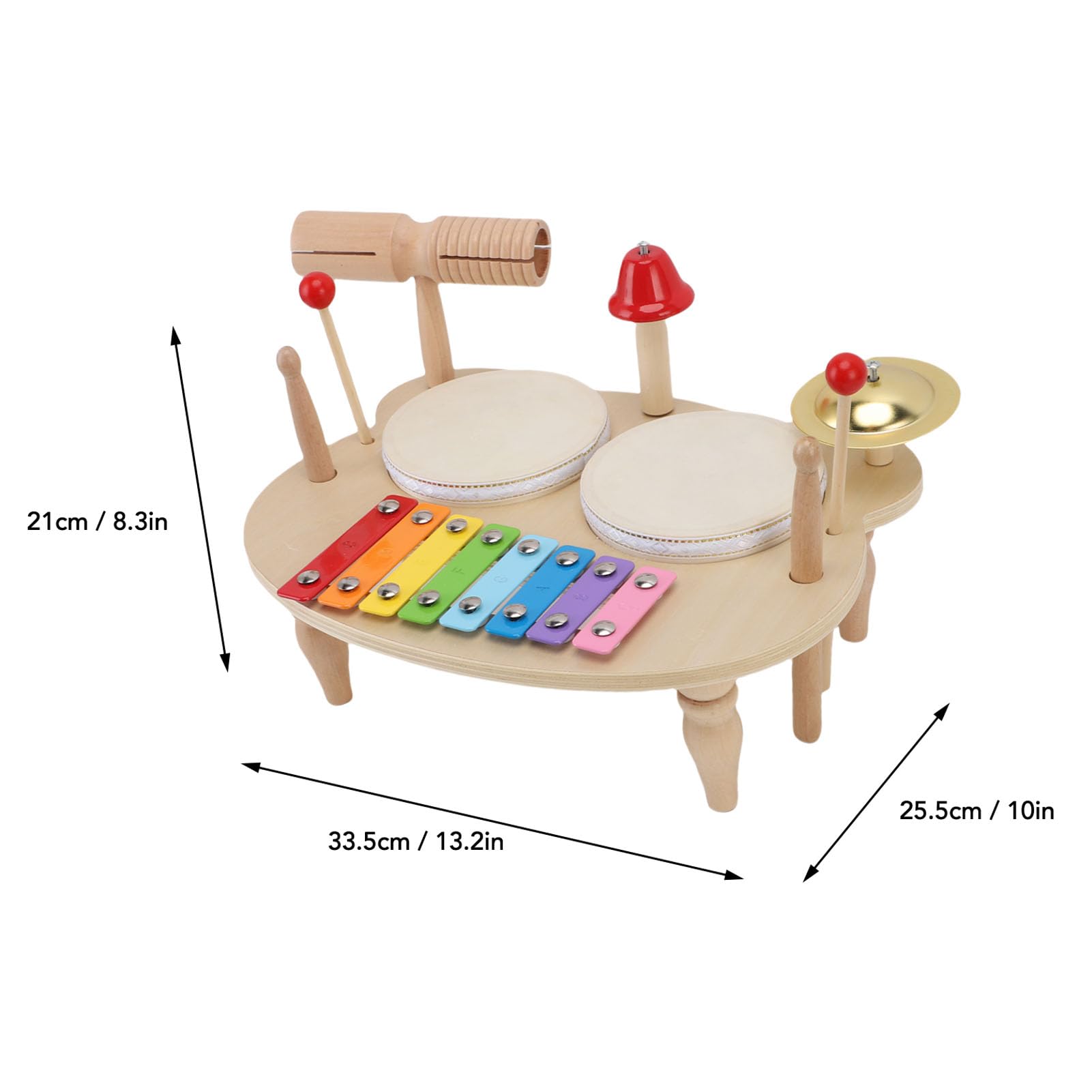 Muzyka Percussion Toy, Edukacyjny Zestaw Bębnów dla Dzieci dla Chłopców Wczesna Edukacja i Budowanie Umiejętności