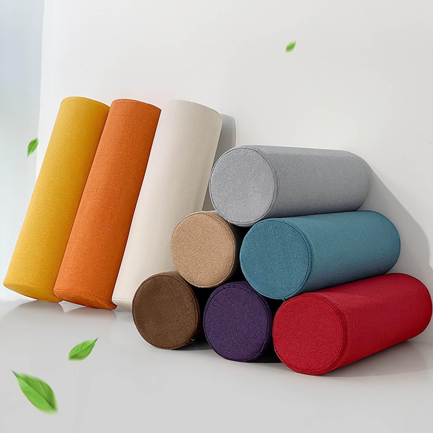 Nacken-Und Knierolle Kopfkissen Kissenrolle Nackenkissen Kissen Rolle Orthopädisches Nackenkissen, Lagerungsrolle, Bolster Side Sleeper Pillow with Abnehmbar Cover(@7,18x90cm/7x35.4in)