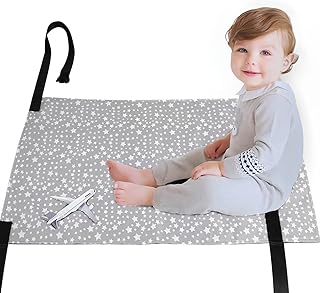Toddler Plane Travel Bed, Airplane Seat Extender for Kids, Baby Travel Hammock for Flights, Airplane Must Haves for Toddlers, Airplane Footrest for Kids Lying Down on Plane,Toddler Travel Bed