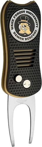 Miniatura 4 de Team Golf NCAA Switchblade Divot herramienta con marcador magnético de doble cara, cuenta con un diseño patentado de una sola punta, causa menos