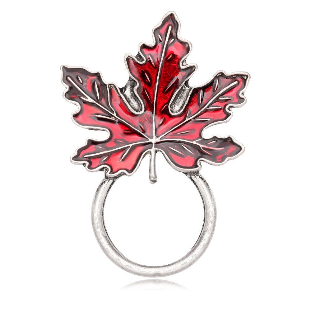 NOUMANDAColor Crystal Rhinestone Maple Leaf Pin Flora Pin Eyeglass Holder for Women