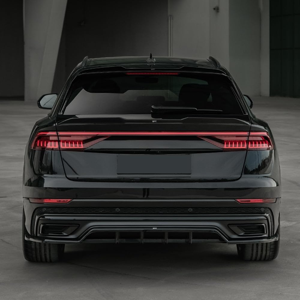 Alerón de Maletero Oneway Compatible con Audi Q8 S-Line y SQ8 y RSQ8 2018- - Negro Brillante