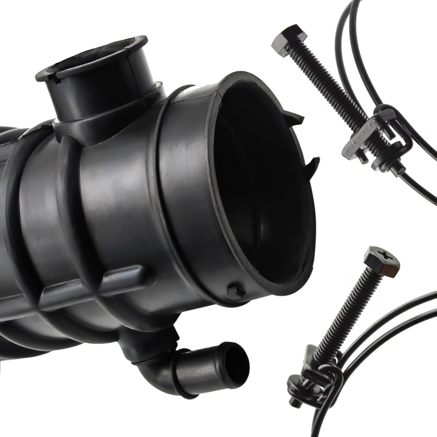 Air Intake Hose Replacement Air Intake Tube with Clamps Fits for Kia Sedona 2006-2010, for Hyundai Entourage 2007 2008 Replaces# 28138-4D250 281384D250 28130-4D200 281384D200 696-735 696735