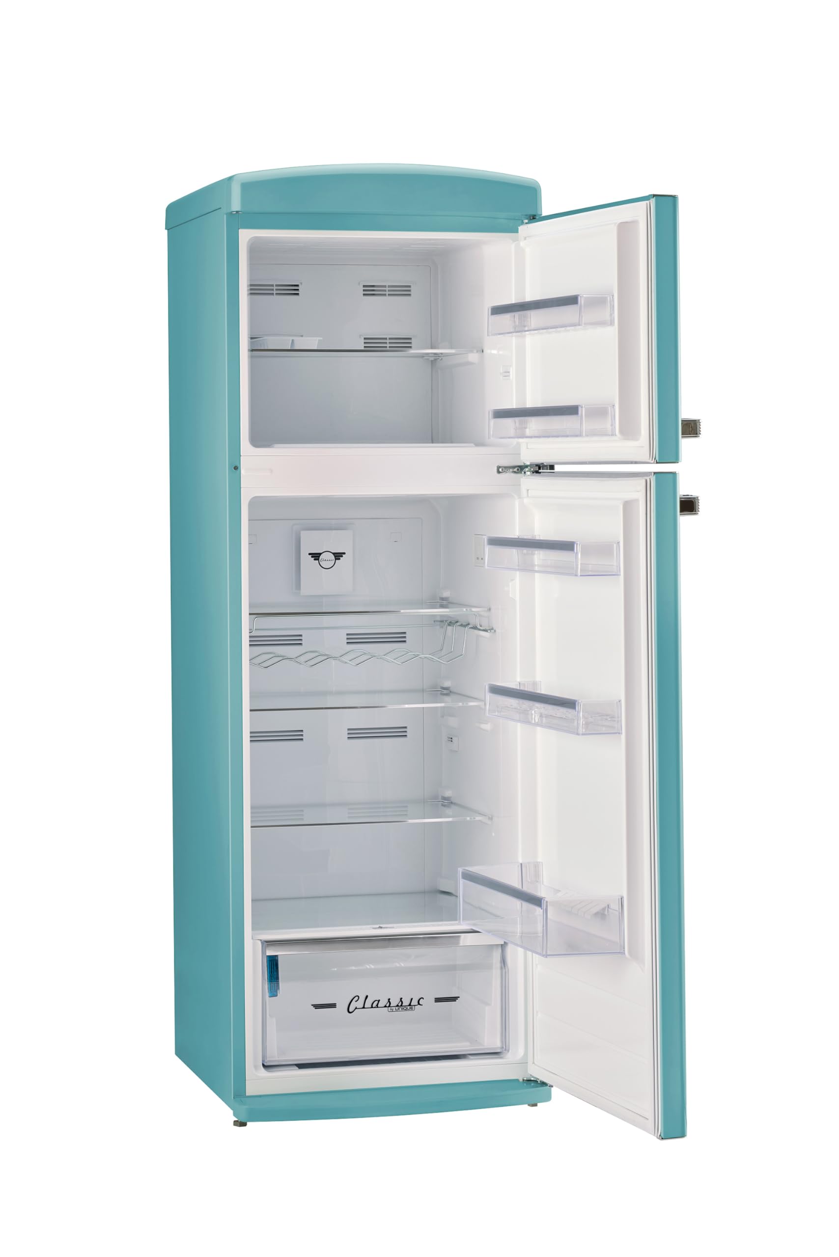 Unique Appliances Classic Retro 11 cu.ft. Top Freezer Refrigerator - Ocean Mist Turquoise on Fridge.com