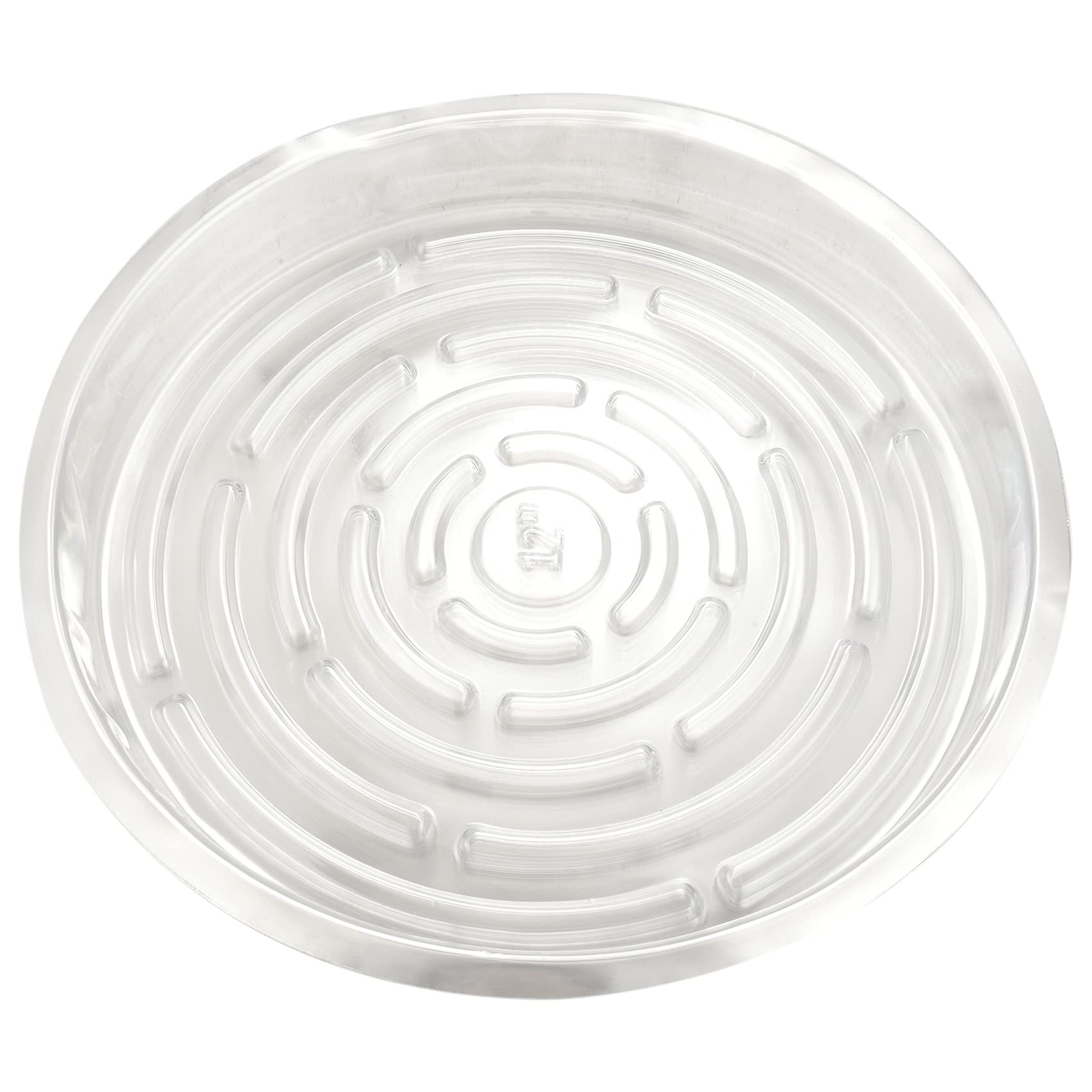 Turodeuo Plant Saucers, 10 Pack of 30cm (12 Inch), Transparent Flower Pot Drip Trays for Indoor & Outdoor Plants Garden Clear