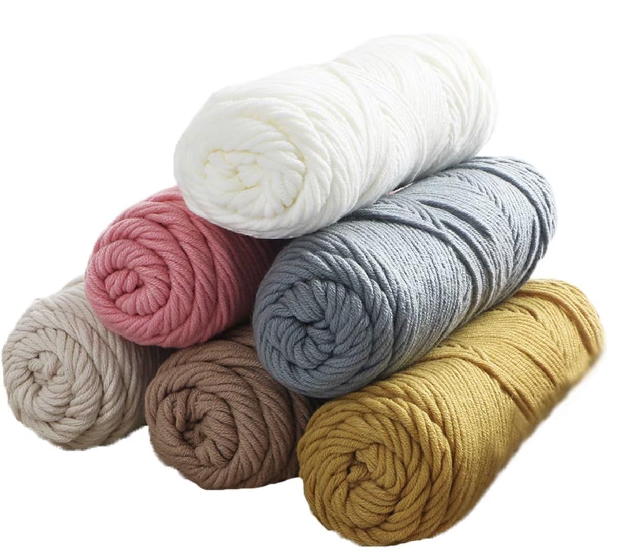 Miękka włóczka szydełkowa 100g Tufted Yarn Ball, 8-nitkowa włóczka szydełkowa do robienia na drutach swetrów i szalików, włóczka akrylowa do robienia dywanów Punch Needle, 3mm gruba nić do szycia haft