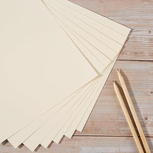 Miniatura 7 de 50 hojas de tarjetas de papel grueso de cartulina crema para fiestas de cumpleaños, manualidades e invitaciones (crema, 8 12 x 11 pulgadas)