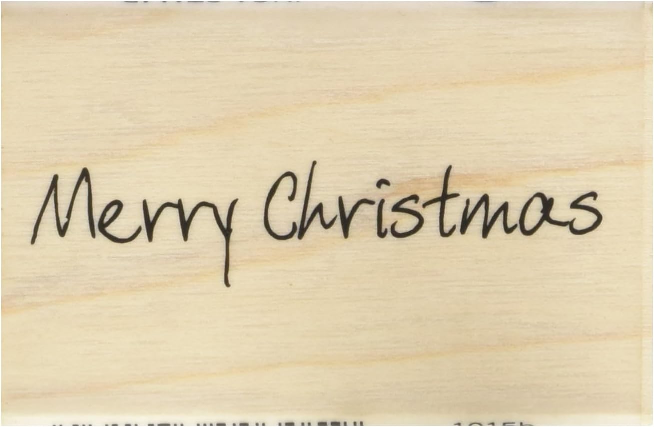 Art Stamps Scribbled Merry Christmas Inca Stamp, Black
