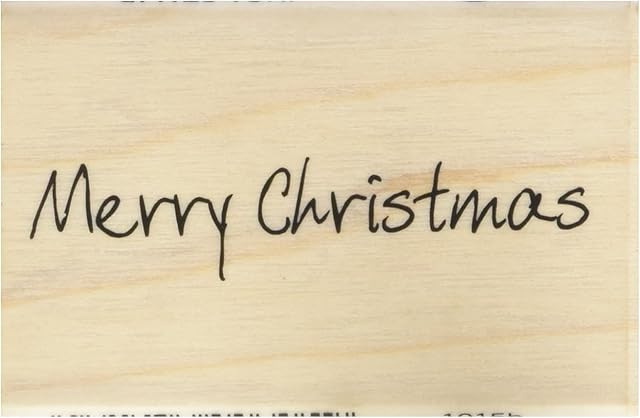 Art Stamps Scribbled Merry Christmas Inca Stamp, Black