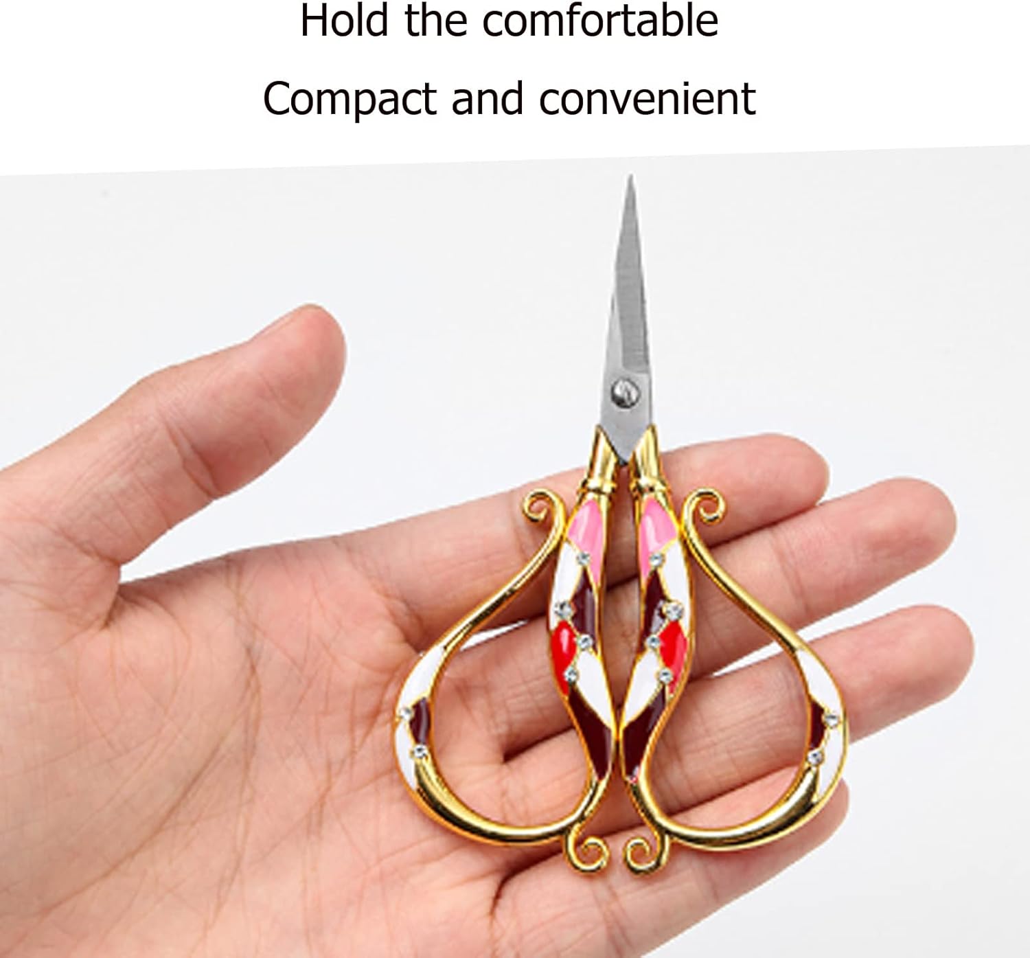 Vintage Embroidery Scissors, Stainless Steel Scissors Vintage European Flower Plum Scissor for Sewing Scrapbooking Crafts Embroidery