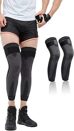 Sweet seven Compression Leg Sleeves for Men and Women - Full Leg ...