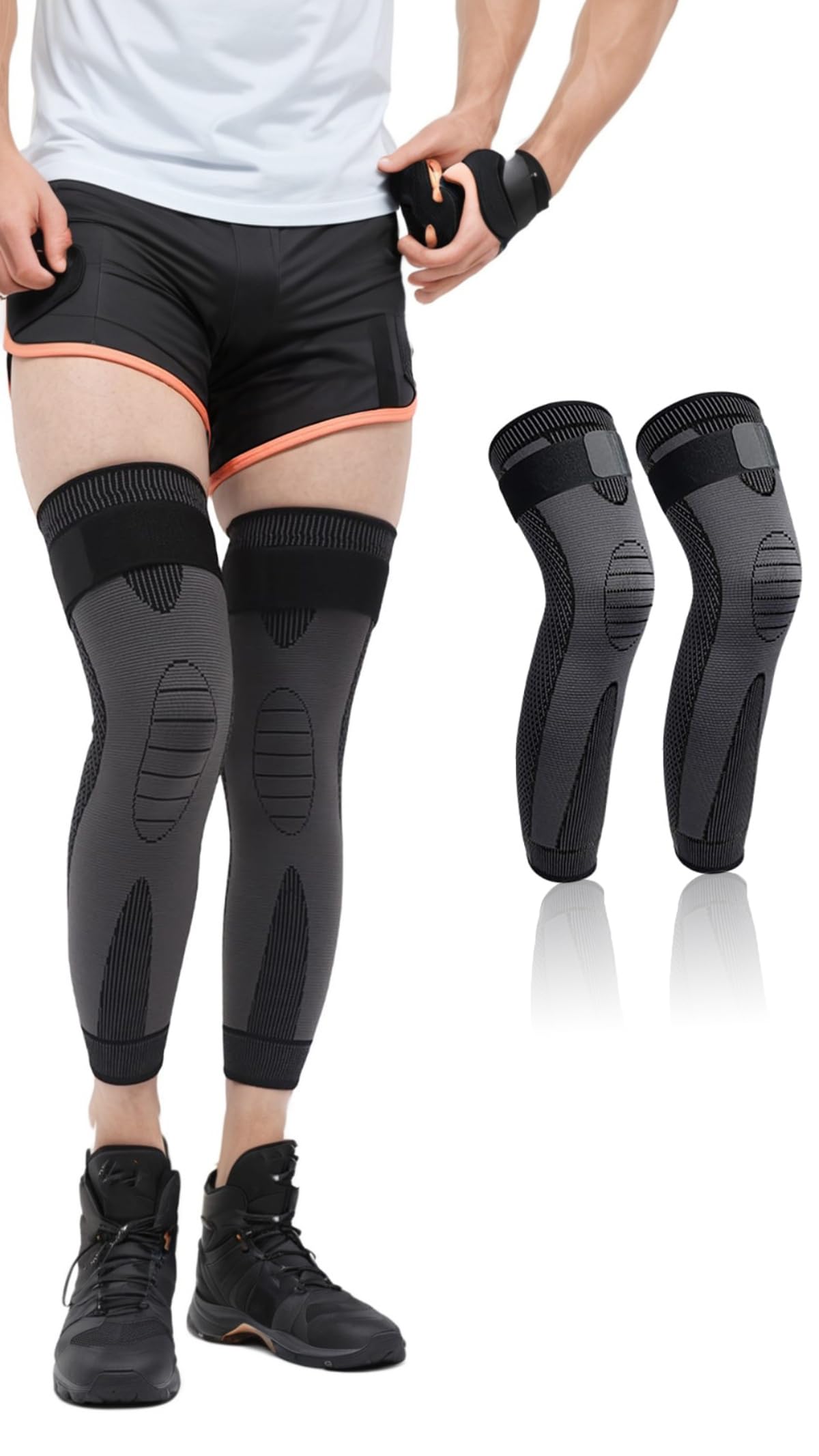 Sweet seven Compression Leg Sleeves for Men and Women - Full Leg Protection for Sports, Arthritis, and Varicose Veins - Enhance Performance and Reduce Swelling - for Basketball, Cycling, Football