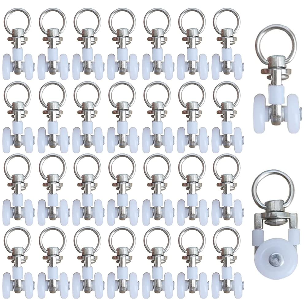 20 Pezzi Gancio Per Tende Scorrevoli, Rulli Per Binario Della Tenda