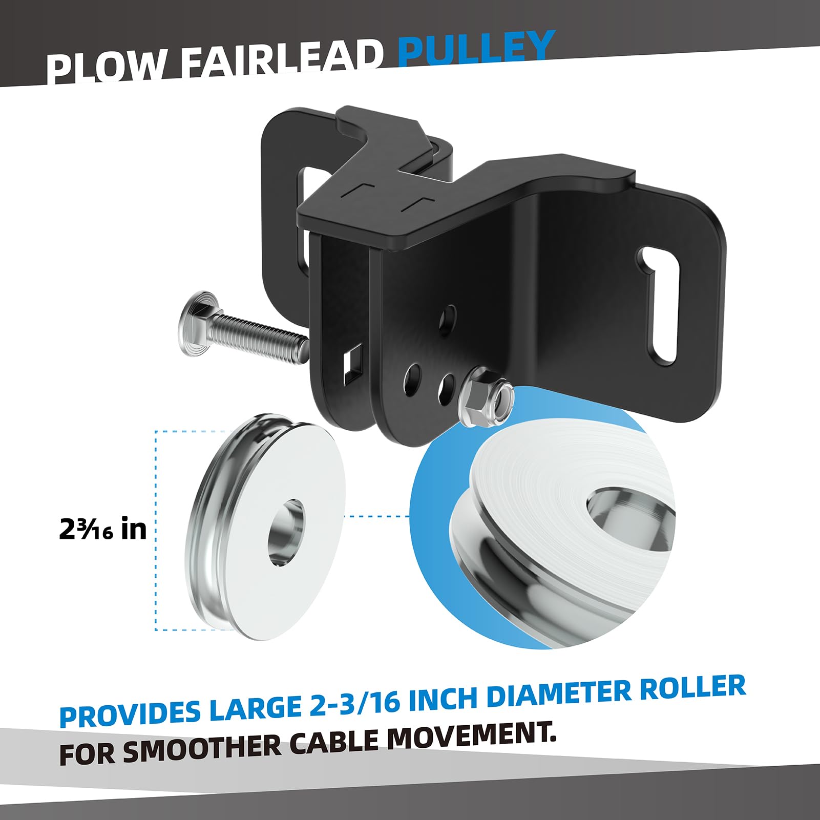 Plow Fairlead Pulley Kit For ATV/UTV Winches - Fits 4.875 Plow Fairlead Pulley Kit For ATV/UTV Winches - Fits 4.875