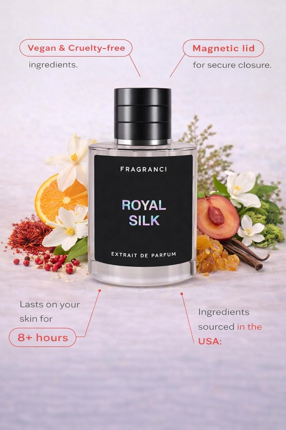 Extrait de Parfum – Fresh Marine & Woody Fragrance with Fig Inspired by B.acarat R,ougee Grapefruit & Sage Vegan, Unisex Perfume Spray - Long-lasting Fragrance, (50ml)