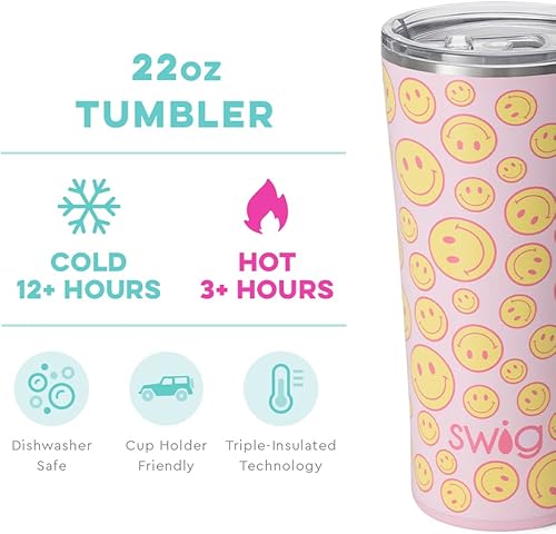 Miniatura 2 de Swig Life Vaso aislado de 22 onzas, vaso de café de viaje con tapa, apto para portavasos de viaje, termo de acero inoxidable, vaso de 22 onzas, taza